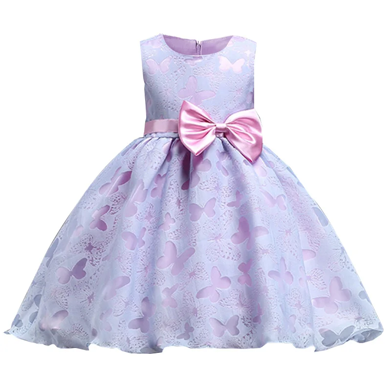 Детское праздничное платье, платья для первого причастия для девочек, коллекция года, детская одежда с цветочным рисунком, платье для маленькой леди, детский костюм-пачка L9029 - Цвет: purple
