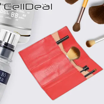 

Cosmetic Luxury Make Up Pouch Purse Case Retro Waterproof PU Leather Fashion Imitation Portable Pen Pencil Holder Women Bags