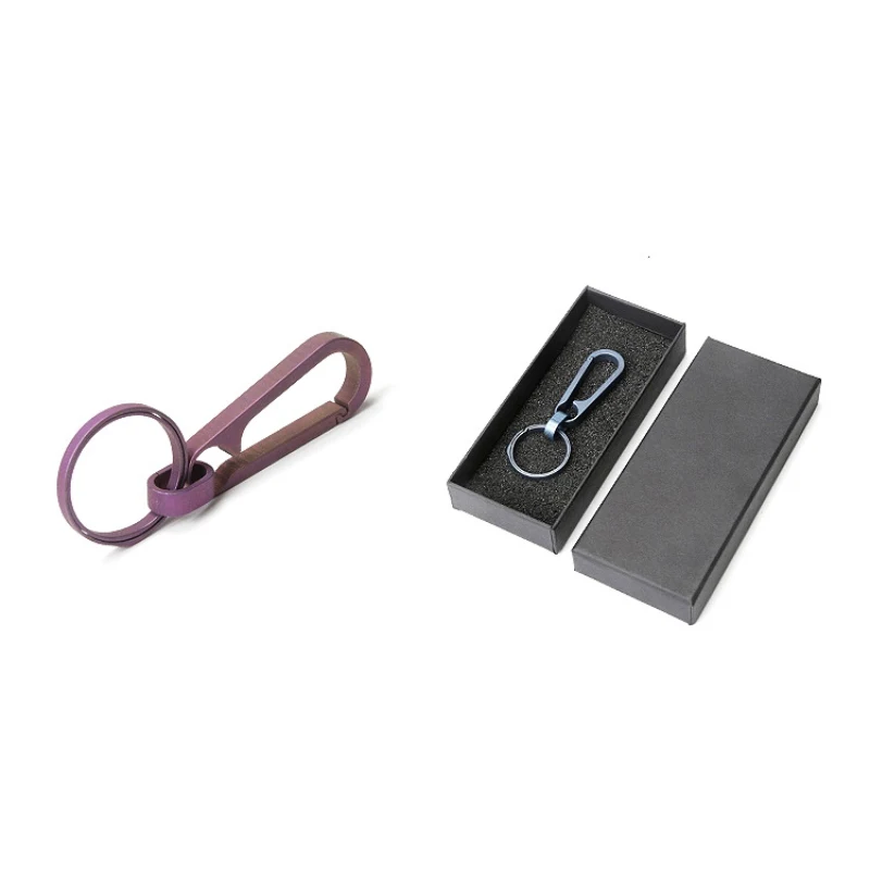 

Key Chain Titanium Alloy Key Ring Hung Buckle Outdoor EDC Tool Keychain Pocket Carabiner Buckle Keyring Holder Snap Hook Hanger