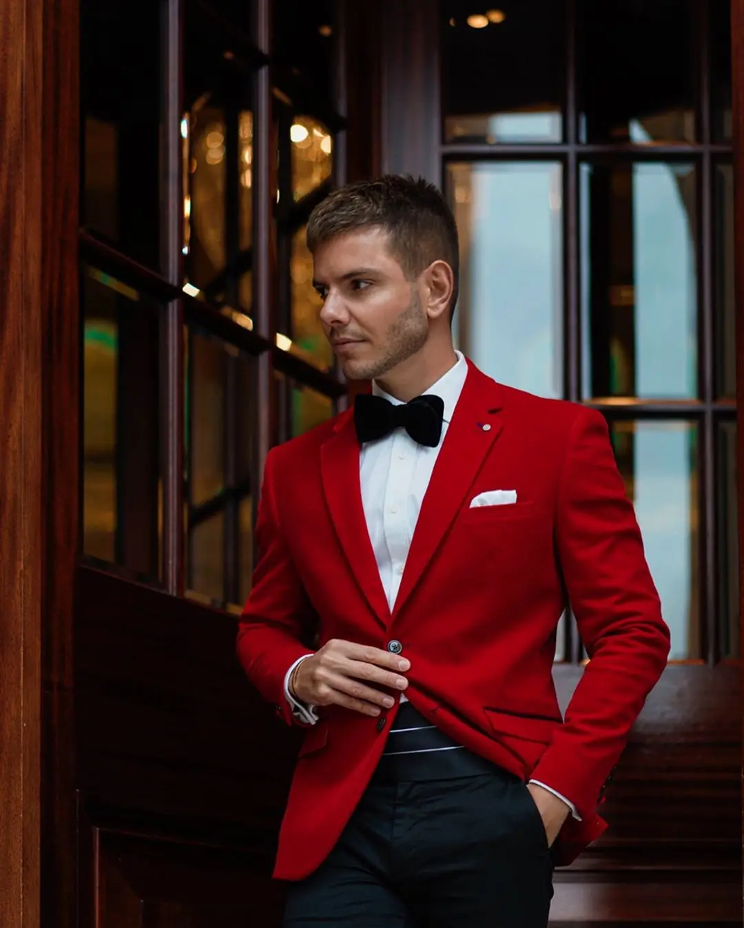 Red wedding tuxedo Clearance