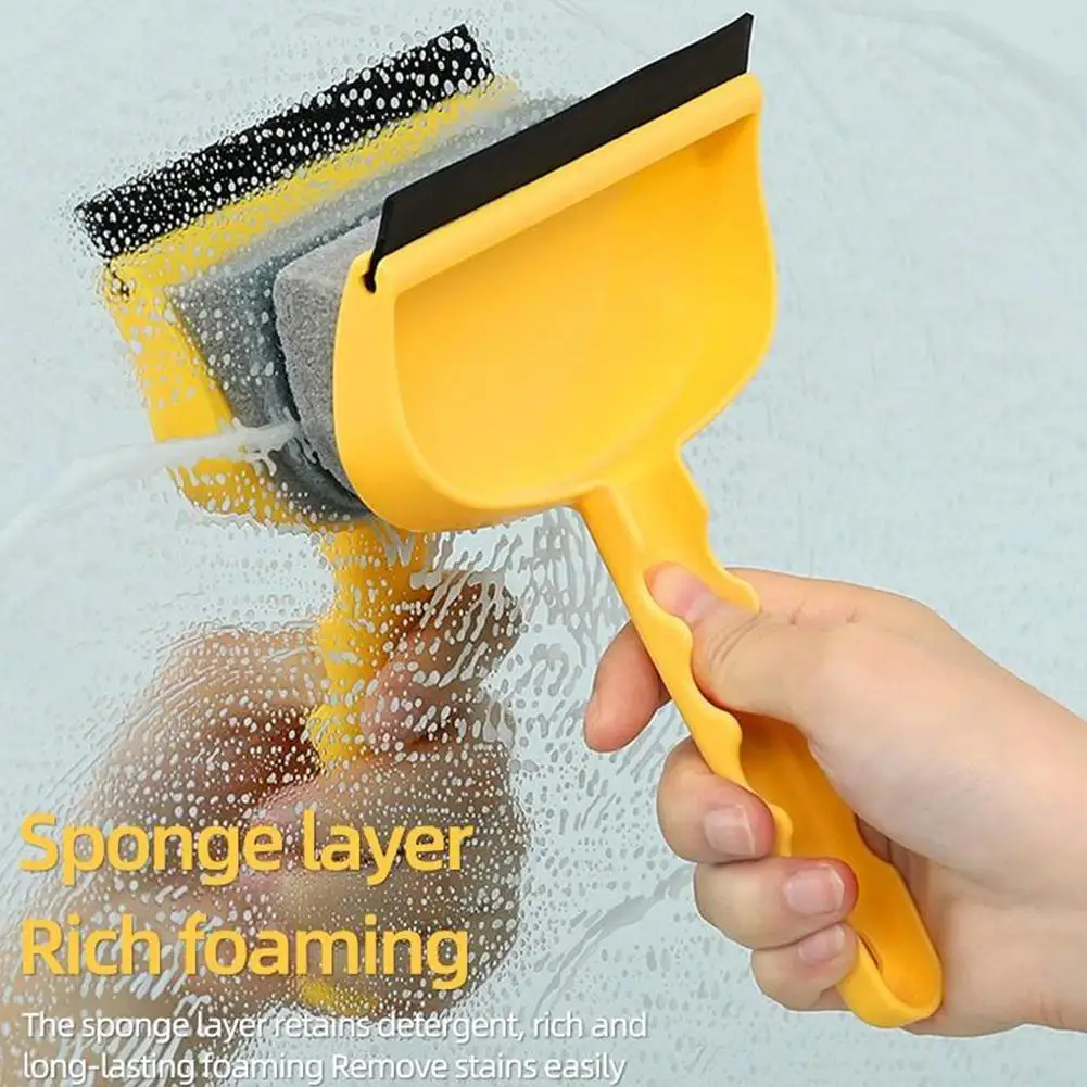 Glass Window Wiper Soap Cleaner Squeegee Shower Bathroom Mirror Brush Cleaning 