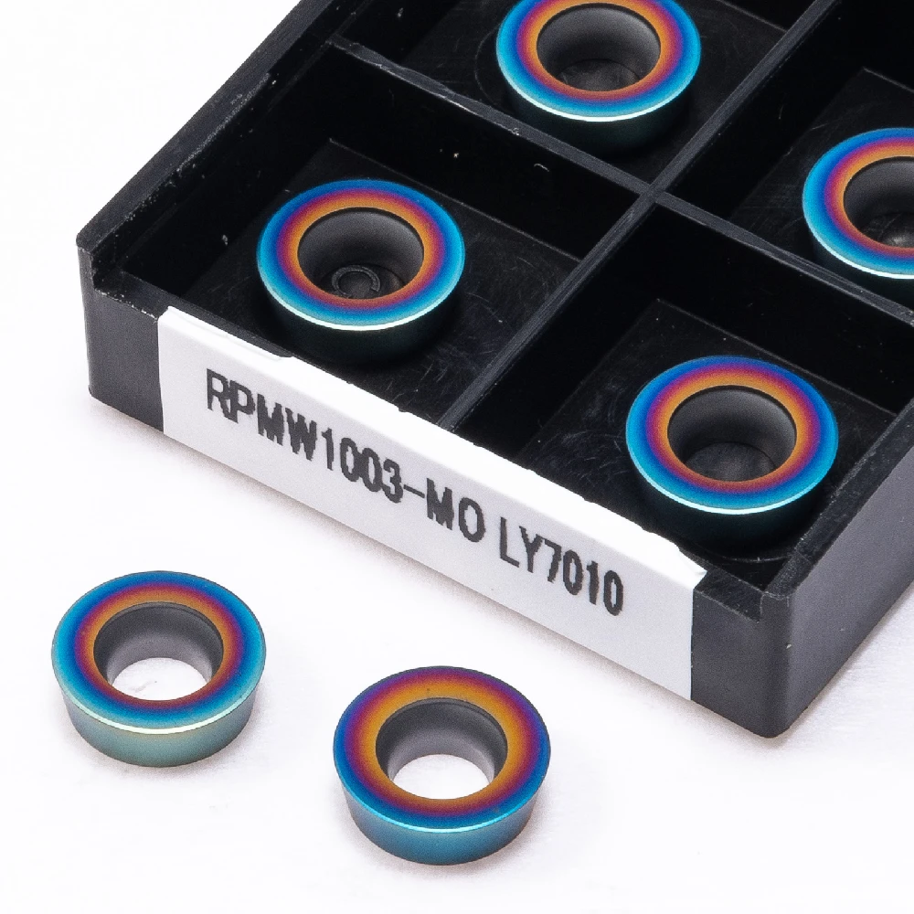 

10pcs Nano Blue Lathe RPMW 1003 Turning Tool For CNC Carbide RPMT10T3 Turning Tool Grooving Blade RPMT1204
