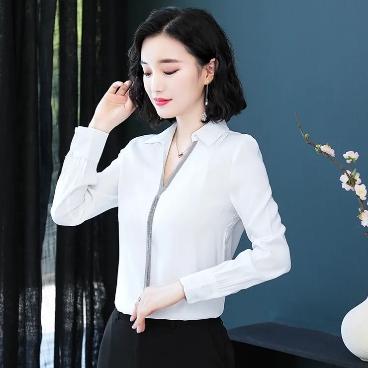 

Korean Fashion Silk Women Blouses Tassel Satin Long Sleeve Women Shirts Plus Size XXXL Blusas Femininas Elegante Ladies Tops
