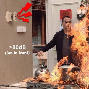 

Smoke Detector Alarm with Built-In 10-Year Battery Fire Alarm Detector 80dB SP99