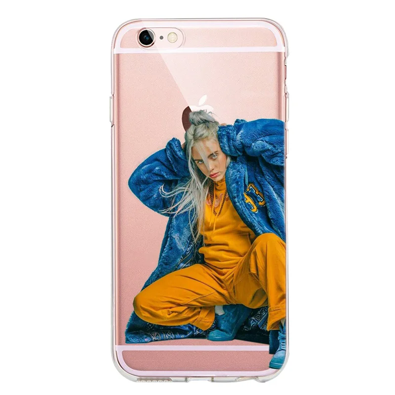 Billie Eilish Pintura Celulares Capa Coque Bolsas чехол для iPhone 5 8 7 6 S Plus 5s SE XR X XS MAX Coque Shell - Цвет: TPU