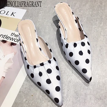 

Women's shoes 2019 new Stiletto sandals wave point Muller breathable casual Pointed baotou fairy female Sandals y77