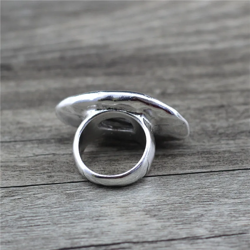 Anslow Fashion Jewelry Brand Retro Silver Irregular Shaped Crystal Finger Couple Love Promise Wedding Engagement Ring LOW0063AR - Image 5