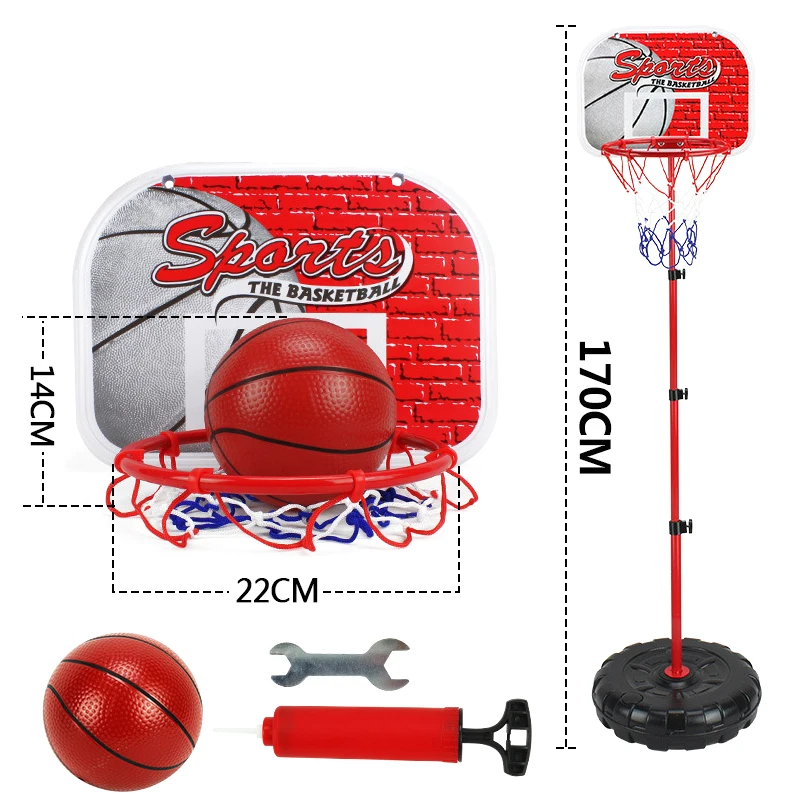 Детский баскетбольный набор колец, регулируемая высота, портативная баскетбольная система, крытая спортивная игрушка, WHShopping