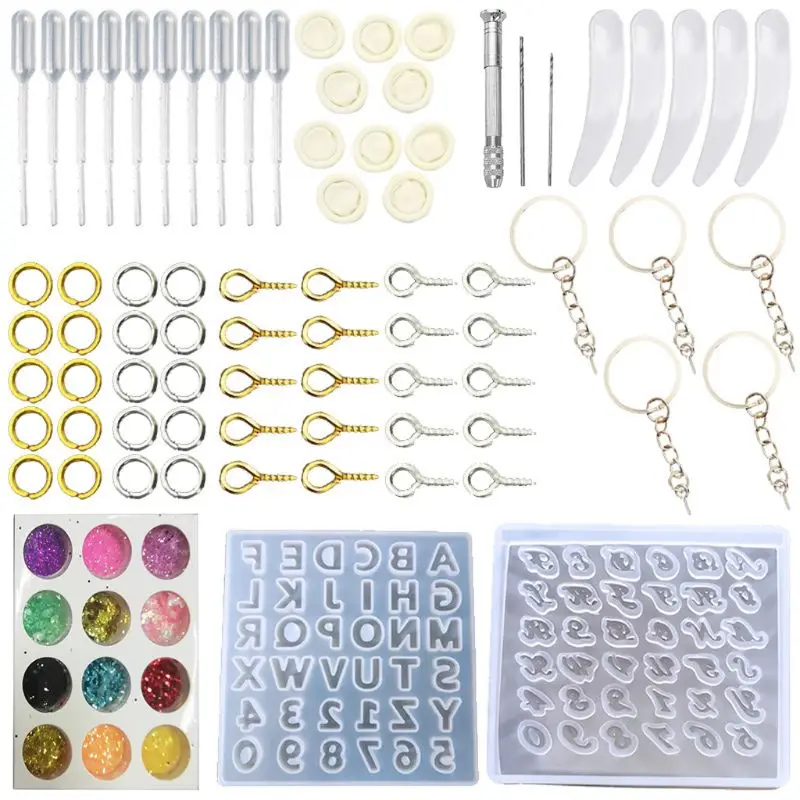Letter Alphabet Pendant Silicone Resin Molds Jewelry Tools jewelry DIY lover Personalized Keychain