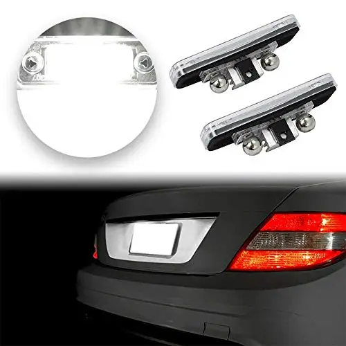 

Car LED License Plate Lights for Benz White Number Plate lamp For Mercedes W211 W203 5D W219 R171 12V No Error 2PCS