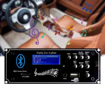 

Home Theater MP3 Player Bluetooth Speaker DIY Lattice Screen Car Audio Module DC9-12V Decoder Board Accessory Styling Recording