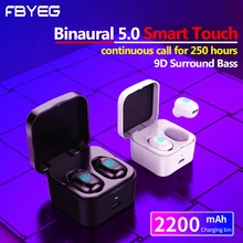 TWS мин Bluetooth наушники беспроводные наушники отпечатков пальцев сенсорная спортивная Гарнитура bluetooth 5,0 наушники с микрофоном и зарядным устройством