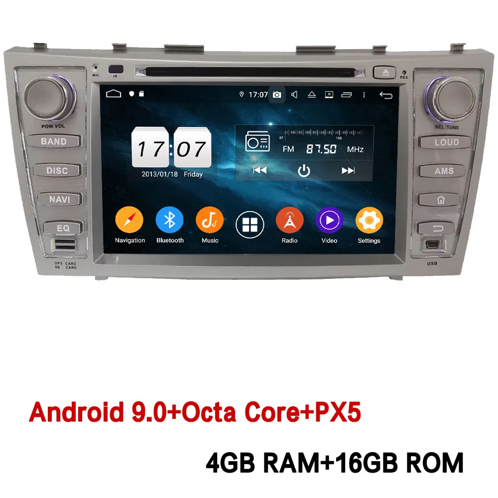 4GB RAM x 16GB ROM Klyde ips 4G wifi Android 9 Восьмиядерный 4 Гб ОЗУ 64 Гб ПЗУ BT DSP автомобильный DVD мультимедийный плеер радио для Toyota Camry 7 40 50 2006-2011 - Цвет: 4GB RAM x 16GB ROM