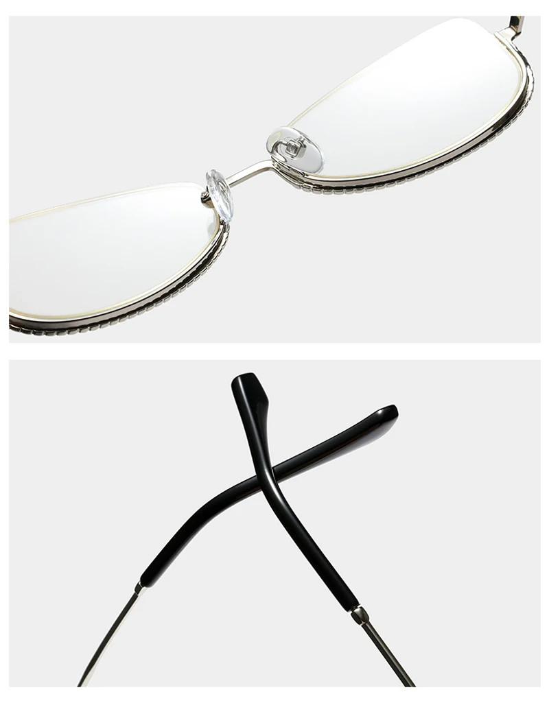 Peekaboo роскошные очки со стразами для женщин Кошачий глаз металлические золотые прозрачные линзы половина оправы очки по рецепту дамы