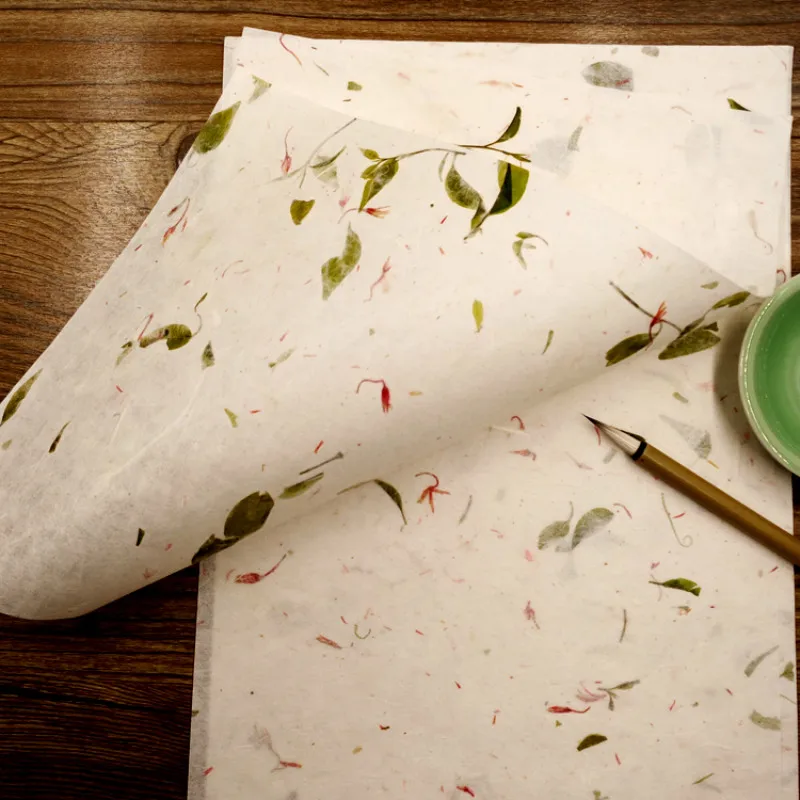 Yun Long Xuan Paper Papel Arroz Chinese Calligraphy Brush Writing Rice Paper Semi-Raw Xuan Paper Rice Paper Decoupage afbeelding