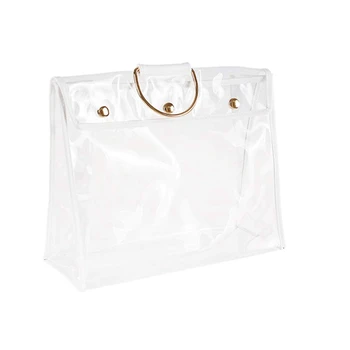 

Transparent Dust Bag Clear Purse Organizer Dustproof Handbag Holder With Magnetic Snap & Hanging Ring