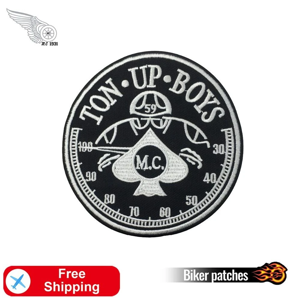 Cafe Race Bikers Iron On Sew On Patch Embroidered Badge Applique For Clothes etc Cafe Race Bikers Iron On Sew On Patch Embroidered Badge Applique For Clothes etc