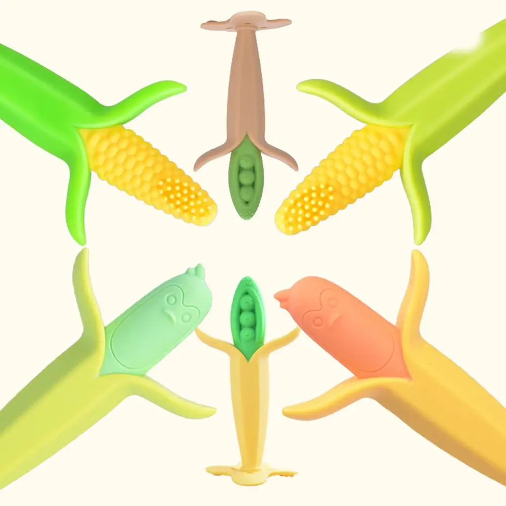 LeadingStar Baby silicone tooth gel baby banana corn fruit silicone tooth grinding stick toy