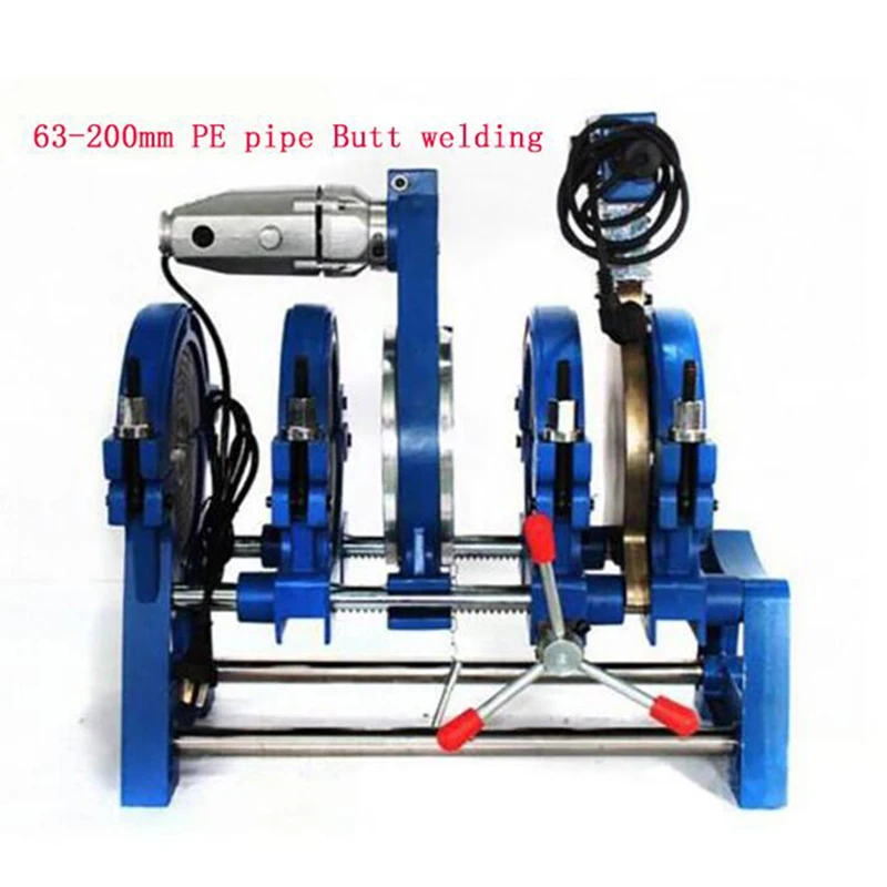 

Manual PE PPR PVDF pipe Butt welding machine Welding pipe size 63-200mm PE tube Hot melt Butt Welder