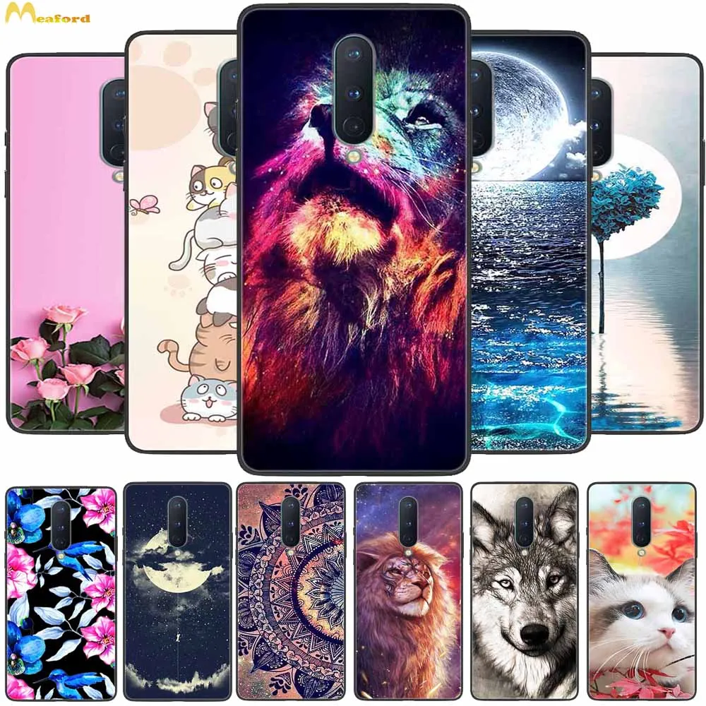 Cover In Silicone Per Oneplus 7 7T Pro Custodie Per Telefoni Simpatiche Fundas Protettive One Plus 7T 7 Pro Cover Posteriore Cartoon Lion Animals Coqu