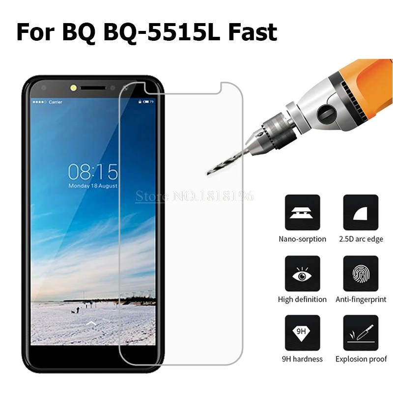 Закаленное стекло для BQ Mobile BQ-5519L Fast plus защита экрана 9H 2.5D защитная пленка BQ-5515L 5