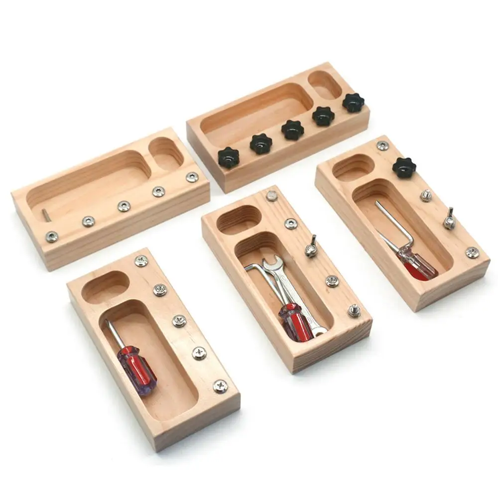 

Montessori educational wooden toys Screw Bolts Sets Montessori Material Sensory Learning toys for 3 year olds Juguetes No46W