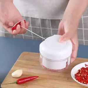 

Mini Garlic Slicer Household Mincing Machine Minced Hand Pull Grinder Grill Vegetable Meat Kitchen Multi Chopper Shredder Gadget