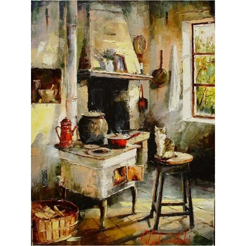 

5d diy diamond painting Cross stitch kitchen rhinestone Mosaic Pictures full square diamond embroidery scenery Handmade gift