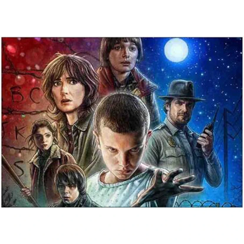 

5D Diamond painting Full Square Stranger things poster Diamond embroidery Cross stitch Full drill craft LG3053