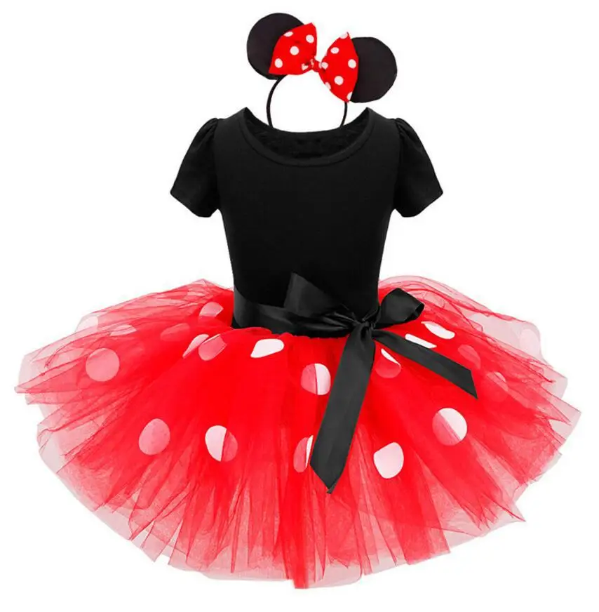 

Hot Selling Women's Skirt Baby Children's Clothing Minnie Polka Dot Mesh Dress Dance Skirt