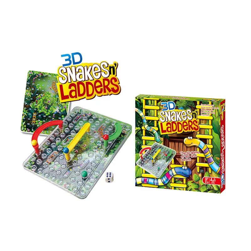 

Hot Selling Fine Snakes & Ladders Game Snake And Ladder Educational Toy Stereo Serpentine Toy Trapezoid Intelligence