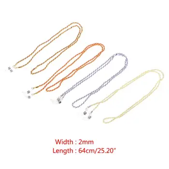 

Metal Eyeglasses Chain Double Color Cotton String Anti-slip Sports Sunglasses Cord LX9E