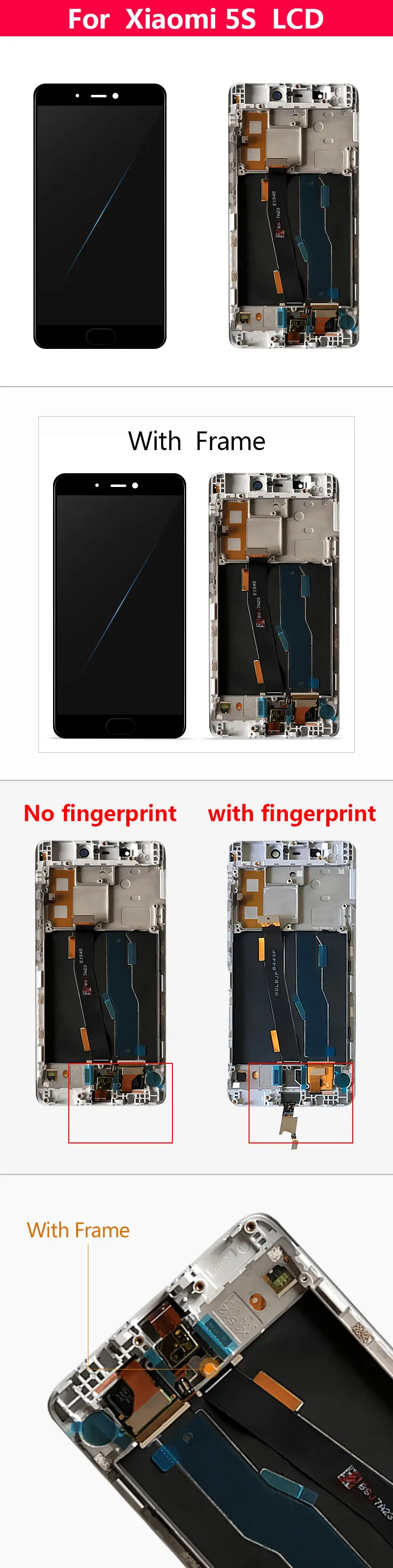 ЖК-дисплей для Xiaomi Mi 5S, ЖК-экран, сенсорный дигитайзер, запасные части для сборки, 5,15 дюймов, высокое качество