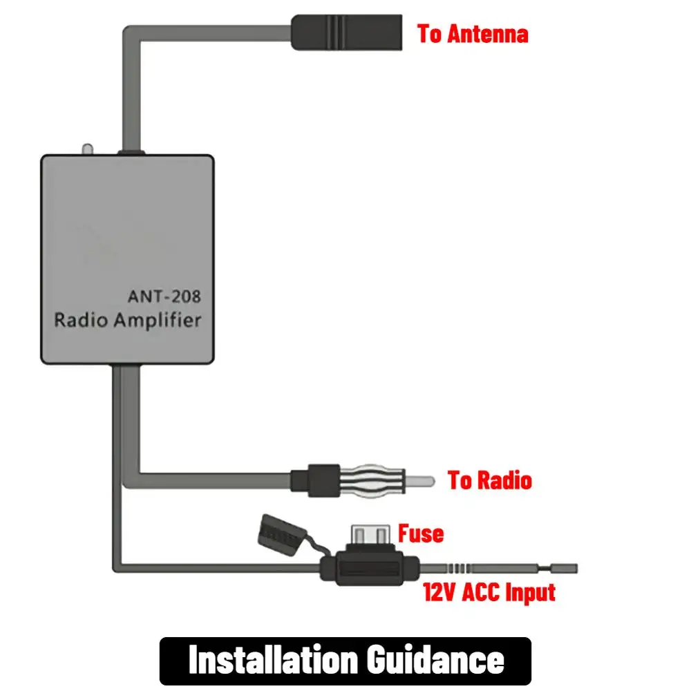 Car Stereo FM&AM Radio Signal Antenna Aerial Signal Amp Signal Amplifier Universal Auto Car