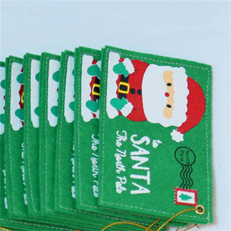  10Pcs Christmas Envelope Candy Bag Invitation Envelope Santa Claus Tree Ornament Gift Bag Christmas - 4000309232395