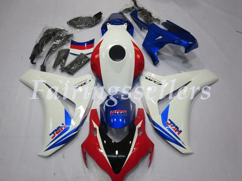 Инъекций ABS Полный обтекатели комплект Подходит для HONDA CBR1000RR 2008 2009 2010 2011 CBR1000RR 08-11CBR1000 обтекатель белый красный orange - Цвет: White Blue Red
