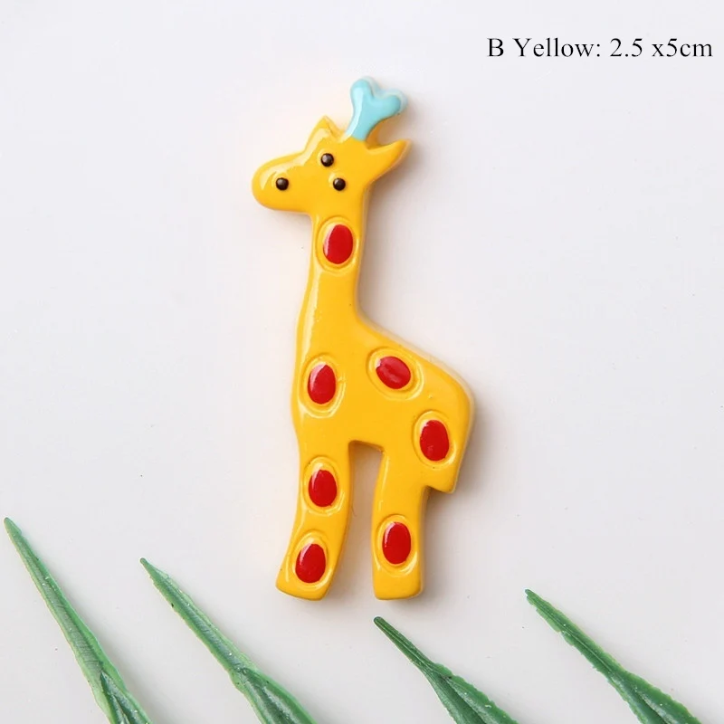 10PCS Cartoon Giraffe Resin Accessories DIY Phone Decorative Craft Supplies Children Hairpin Flat Back Planar Resin Material