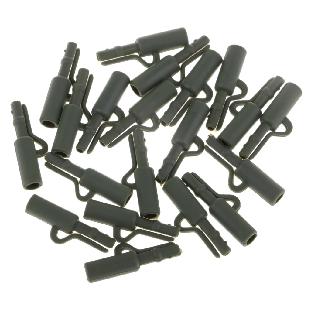 20pcs Heavy Duty Safety Lead Clip Set Quick Change Clip Tube Carp Fishing Tackle 25mm