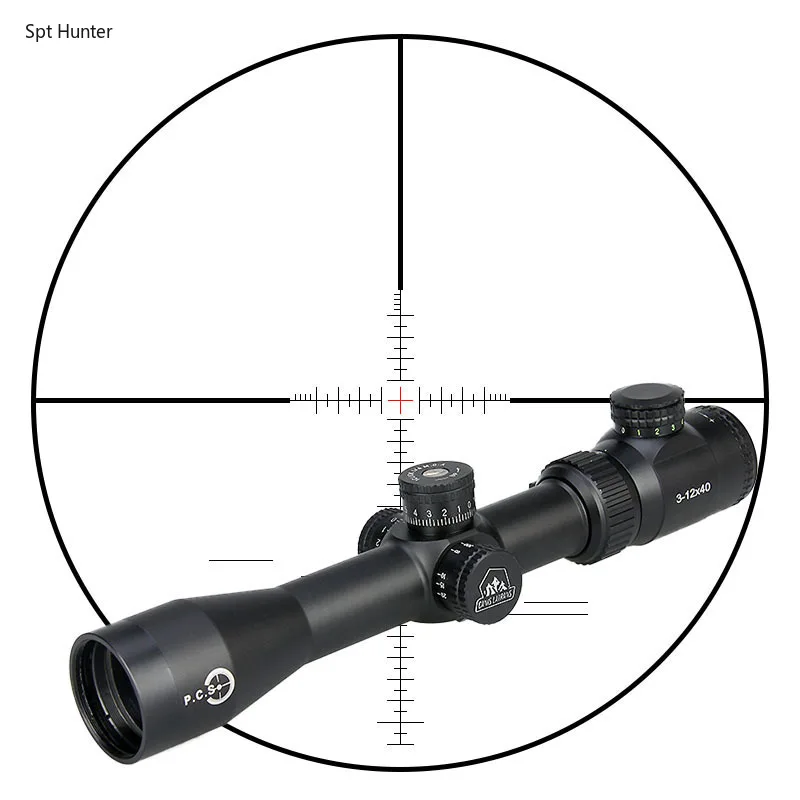 

High quality 3-12x40 optics scope red/green reticle riflescope for real gun hunting gz10286