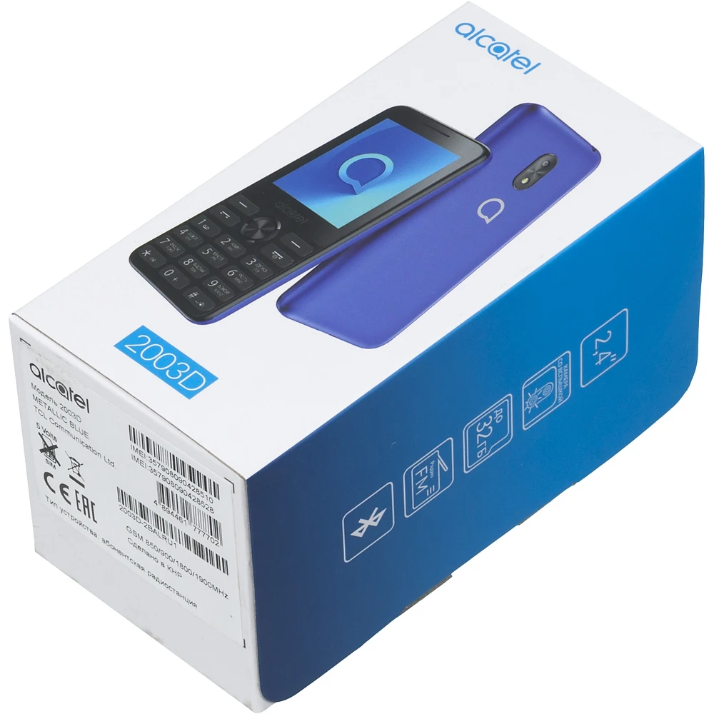 Мобильный телефон Alcatel OneTouch 2003D темно-серый 2Sim 2.4" TFT 240x320 0.3Mpix