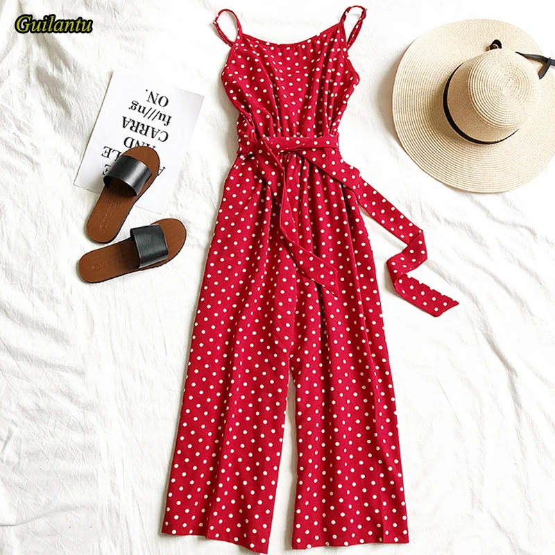 Guilantu Summer Polka Dot Jumpsuit Bodysuits Women Sleevless Suspenders Backless Sexy Jumpsuit Clubwear Banfage Overalls Female Guilantu Summer Polka Dot Jumpsuit Bodysuits Women Sleevless Suspenders Backless Sexy Jumpsuit Clubwear Banfage Overalls Female