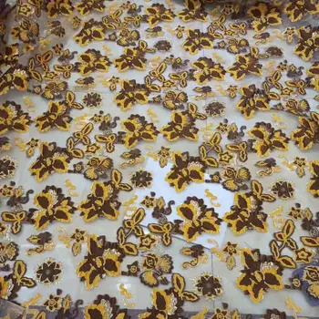 

hot sales L-12686 African embroidered lace fabric Beautiful flower lace fabric