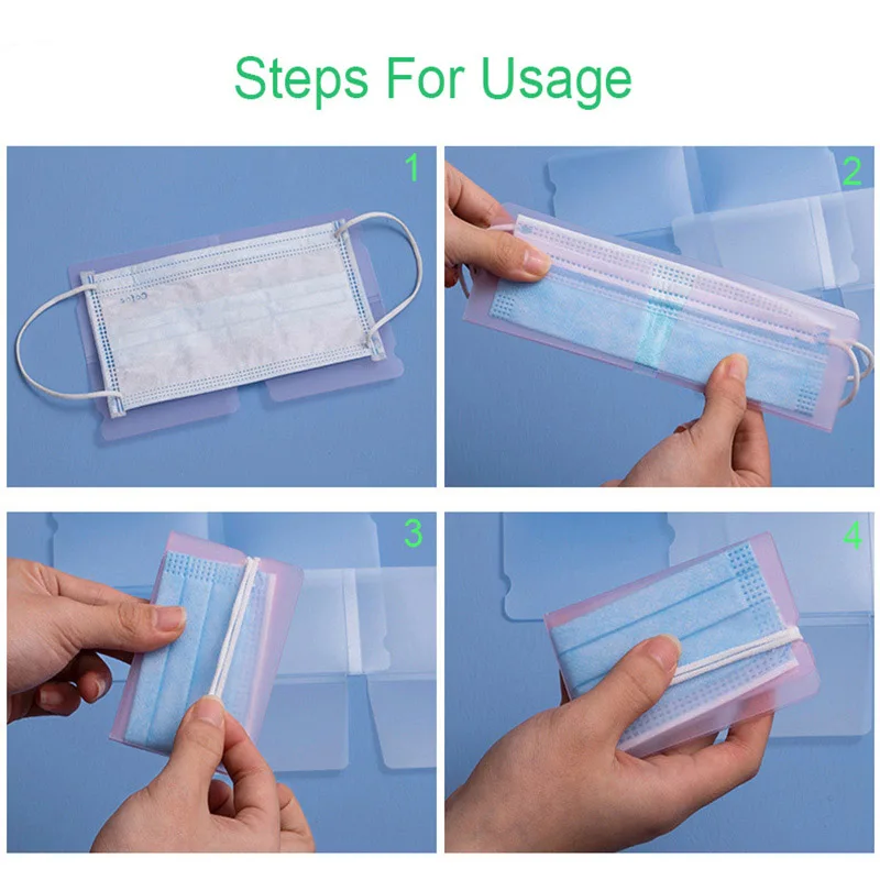 Boîte de rangement pliable pour masques anti-poussière - Lot de 1