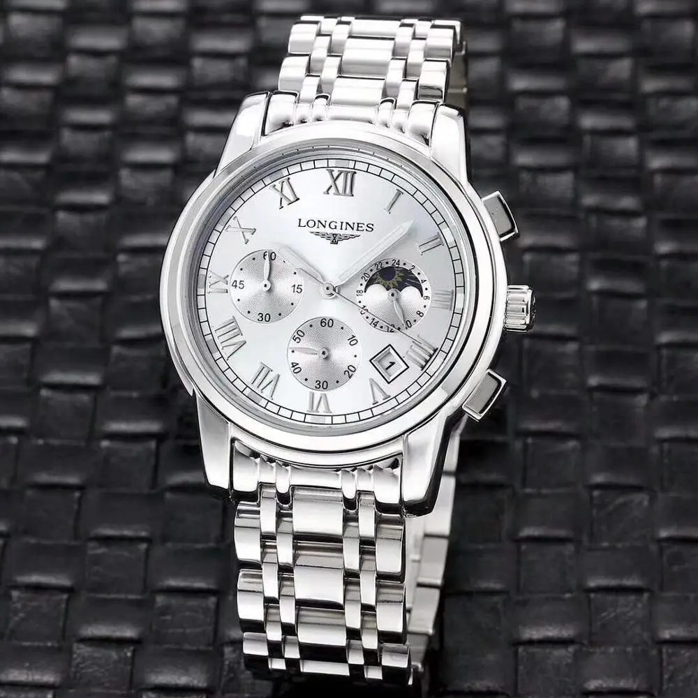 

2020 New Longines-Classic Men's Casual Temperament Fashion Men's Watch Band Trend Multifunctional 007 Quartz Watch Watch 1983