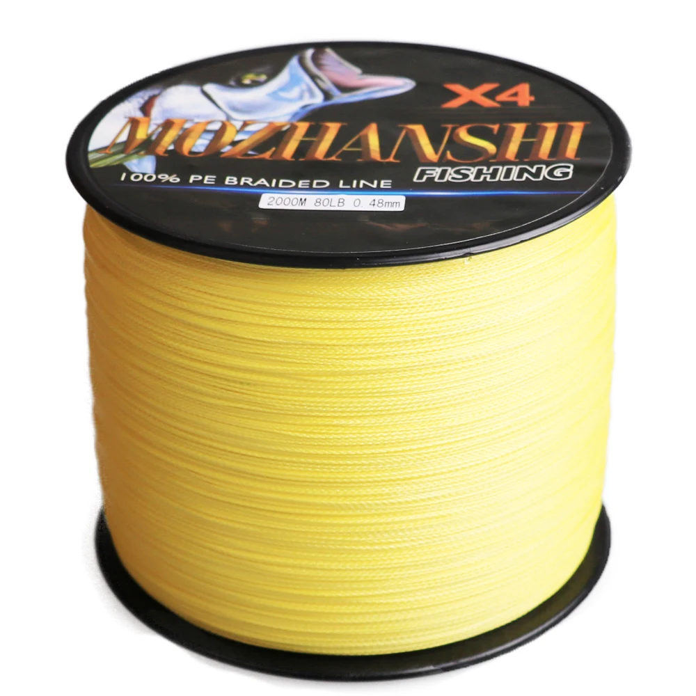

MOZHANSHI 4 Strands 2000M Long Casting PE Multifilament Braided Fishing Line Wire 6-100LB