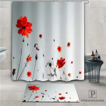 

Custom poppy-flower-images (1) Waterproof Shower Curtain Doormat Home Bath Bathroom Polyester Fabric Multi Sizes#2019-1-05-41
