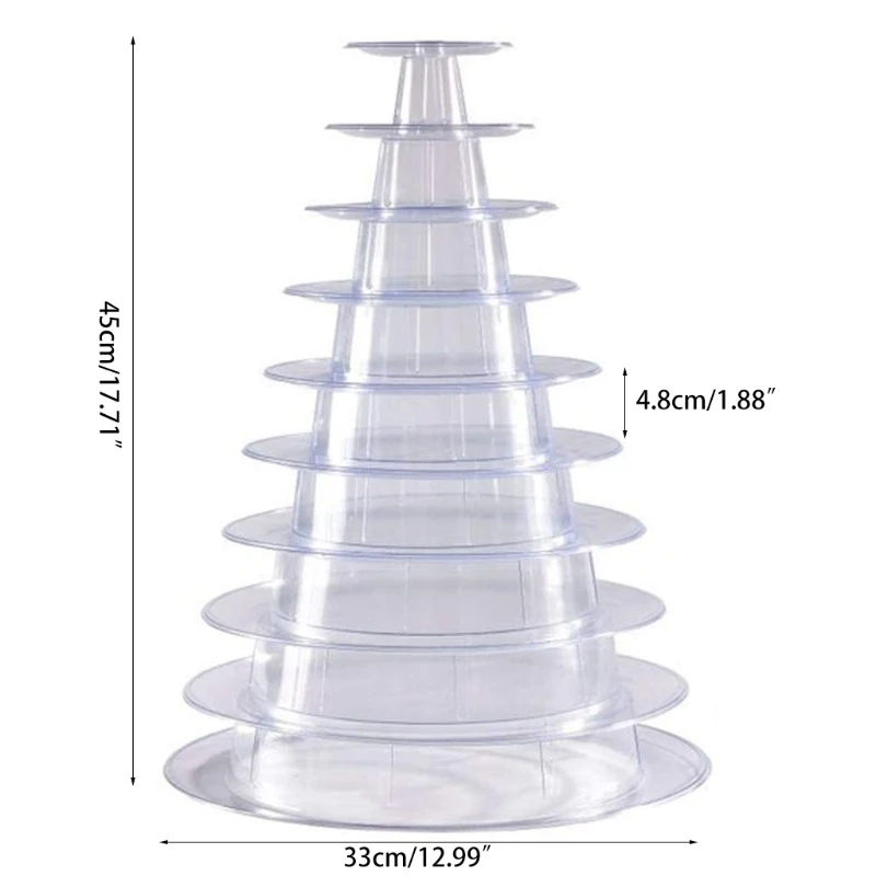 Cake Decorating Tools Cake Stand Cake Baking Tools Dessert Stand 10 Tiers Round Macaron Tower Stand Macarons Stand Cake Display Rack Birthday Party Events Wedding Display Shelf
