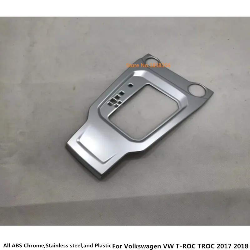 Для Volkswagen VW T-ROC TROC автомобильный стикер ABS хром/углеродное волокно Средний передний сдвиг весло чашка лампа рамка