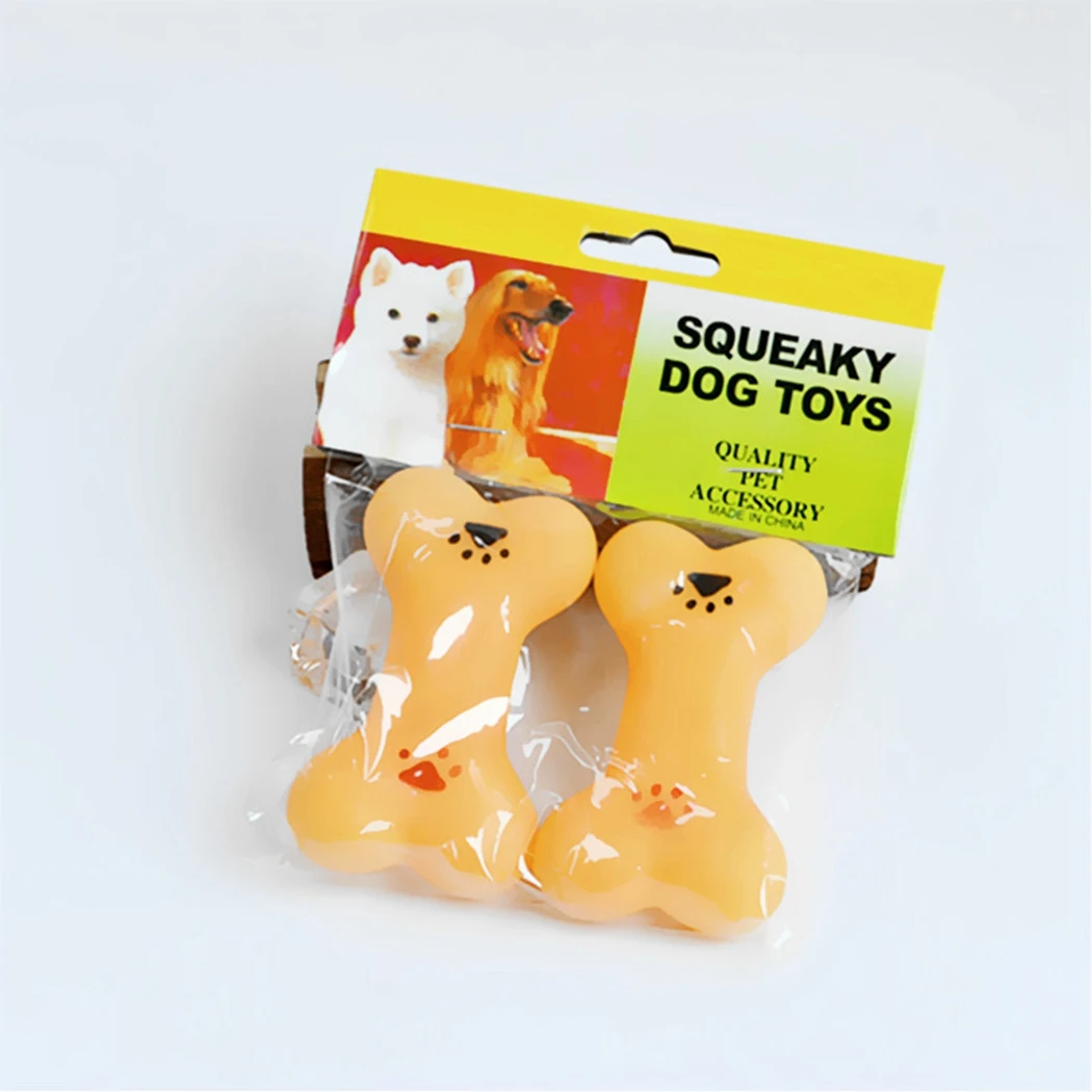 Rubber Squeak Toy for Dog Screaming Chicken Chew Bone Slipper Squeaky Ball Dog Toys Tooth Grinding& Training Pet Toy Supplies
