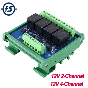 

Relay Module High/Low Level Trigger Optocoupler Isolator PLC Signal Converter with Rail DC 12V 2-Channel/ 4-Channel